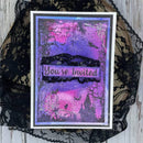 Creative Expressions Ghostly Manor 4 in x 6 in Pre Cut Rubber Stamp - Craftywaftyshop