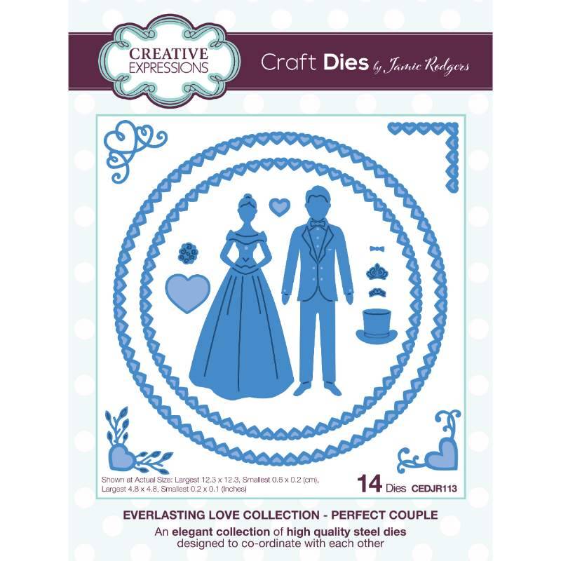 Creative Expressions Jamie Rodgers Everlasting Love Perfect Couple Craft Die - Craftywaftyshop