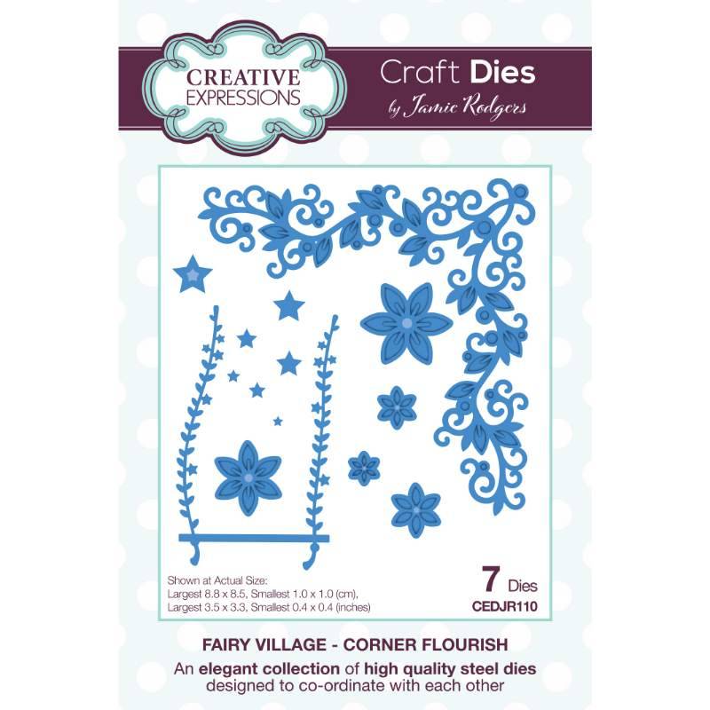 Creative Expressions Jamie Rodgers Fairy Village Corner Flourish Craft Die - Craftywaftyshop