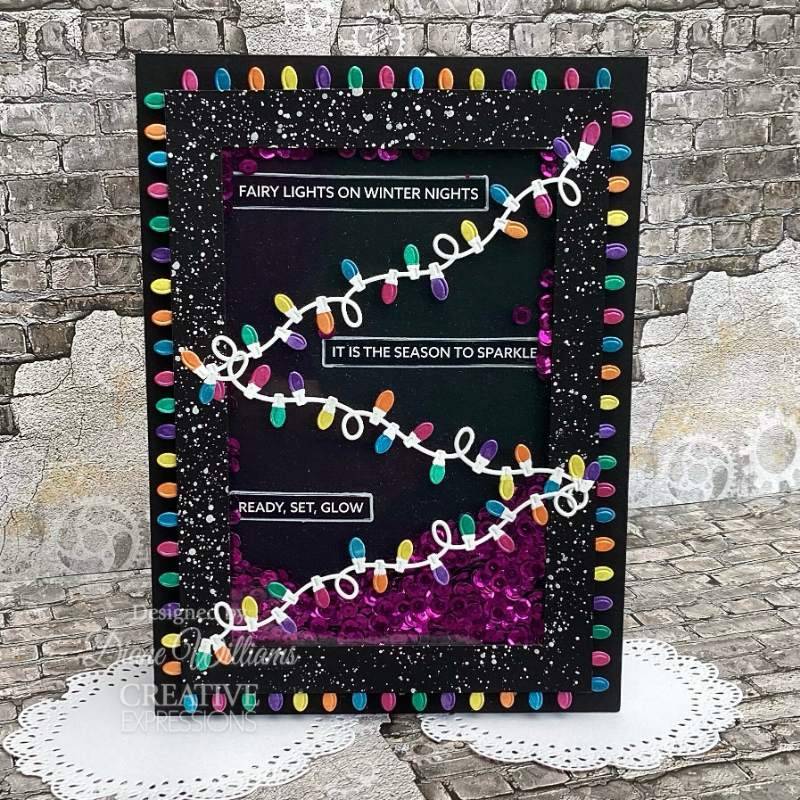 Creative Expressions Jamie Rodgers Holiday Lights Border & Corner Craft Die - Craftywaftyshop