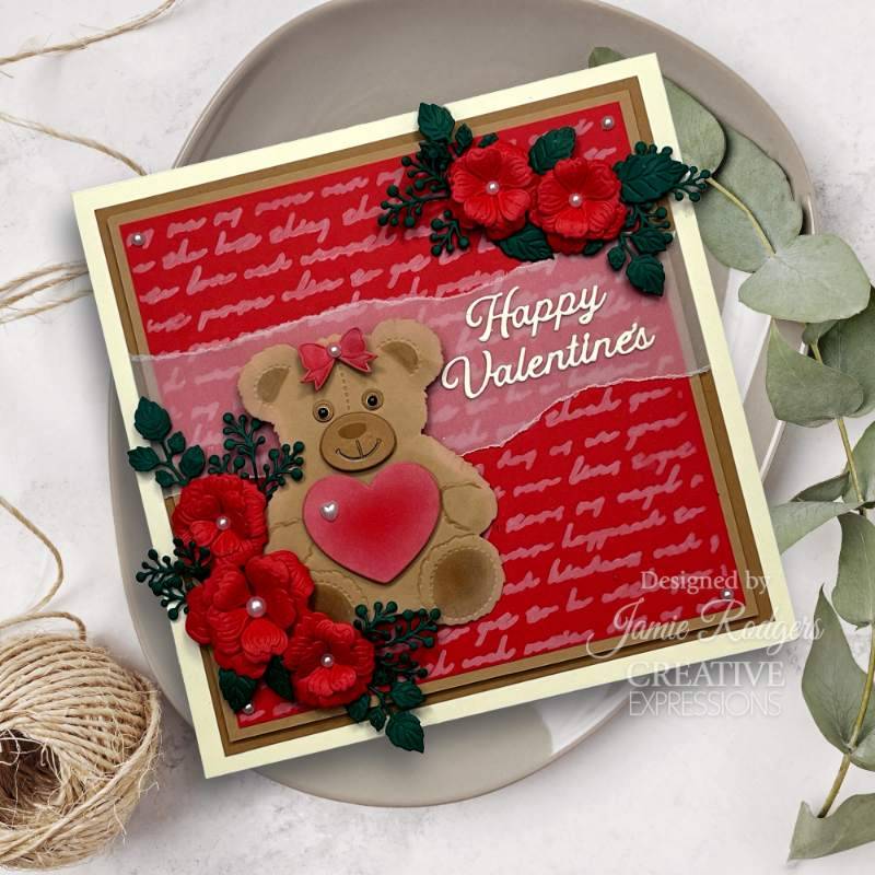 Creative Expressions Jamie Rodgers Love Letters 6 in x 6 in Stencil - Craftywaftyshop