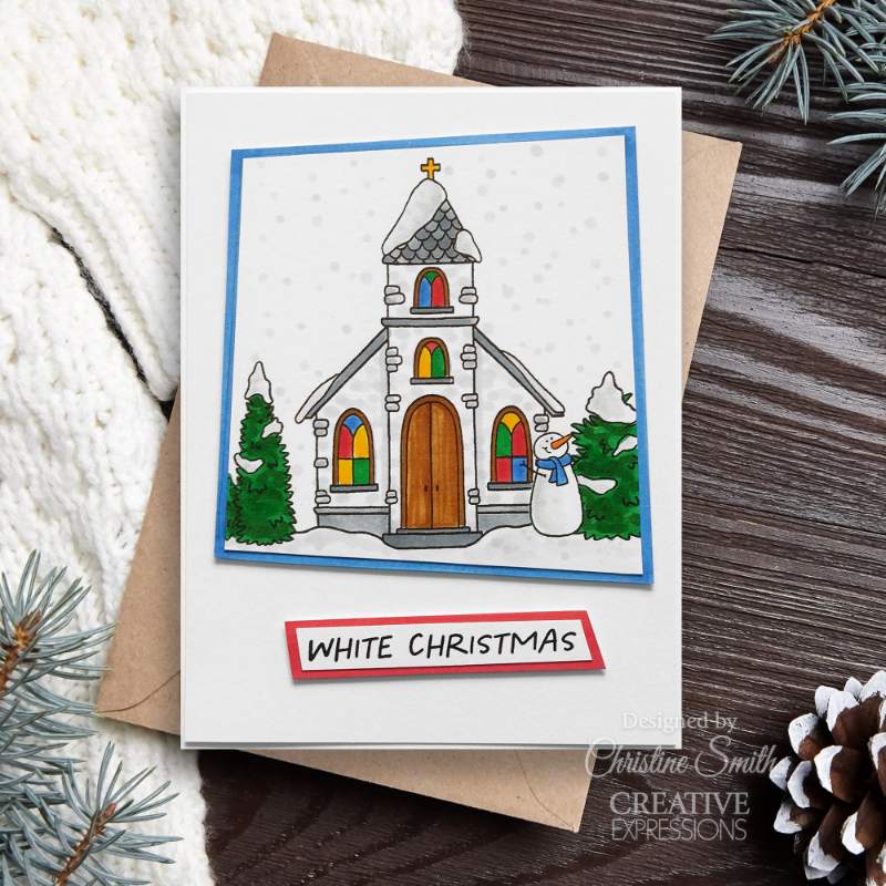 Creative Expressions Jane’s Doodles White Christmas 6 in x 8 in Clear Stamp Set - Craftywaftyshop