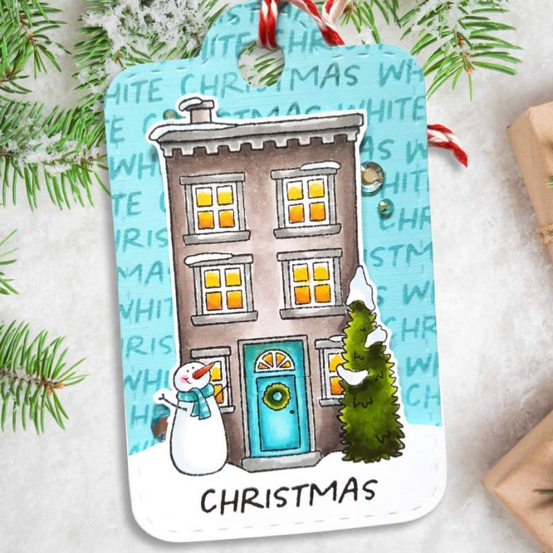 Creative Expressions Jane’s Doodles White Christmas 6 in x 8 in Clear Stamp Set - Craftywaftyshop