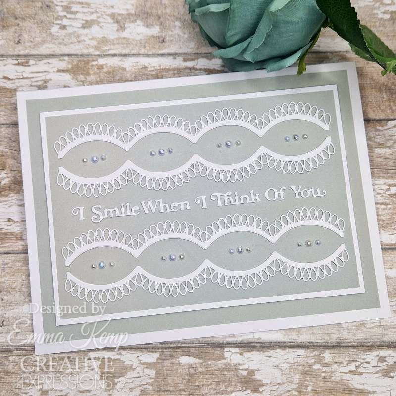 Creative Expressions Sue Wilson Mini Shadowed Sentiments I Smile When I Think Of You Craft Die - Craftywaftyshop