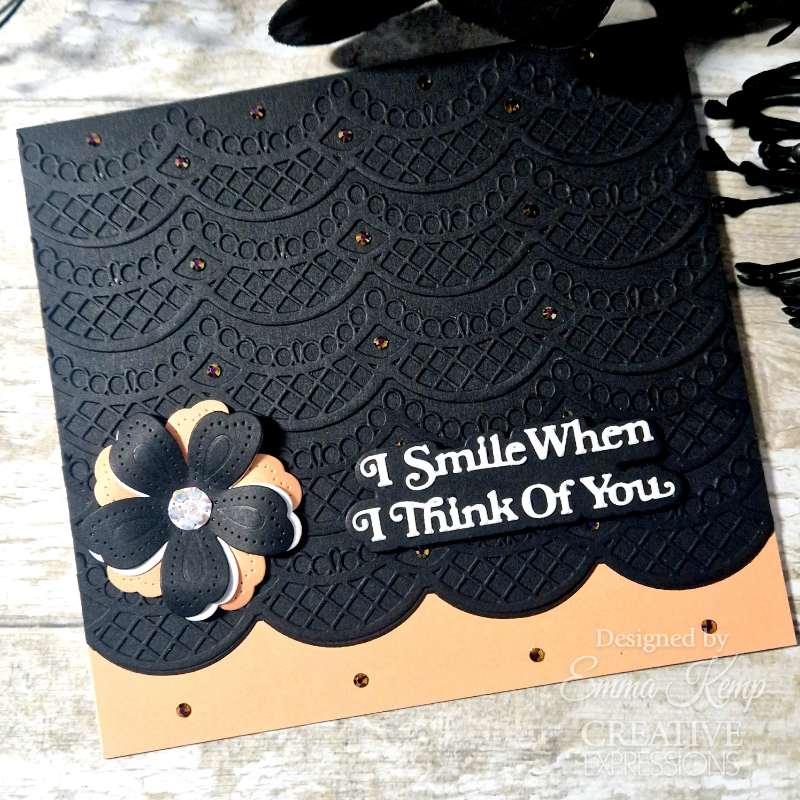Creative Expressions Sue Wilson Mini Shadowed Sentiments I Smile When I Think Of You Craft Die - Craftywaftyshop