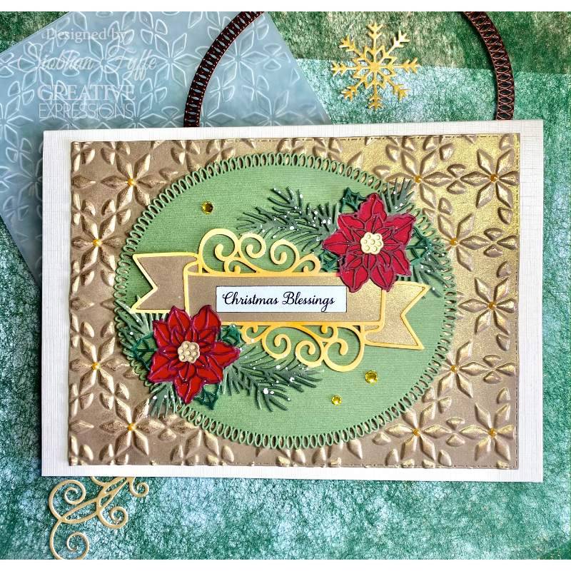 Creative Expressions Sue Wilson Poinsettia Banner - Craftywaftyshop