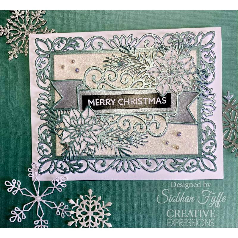 Creative Expressions Sue Wilson Poinsettia Banner - Craftywaftyshop