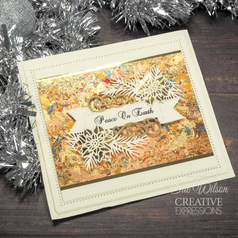 Creative Expressions Sue Wilson Poinsettia Banner - Craftywaftyshop