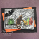 Creative Expressions Web of Shadows 4 in x 6 in Pre Cut Rubber Stamp - Craftywaftyshop