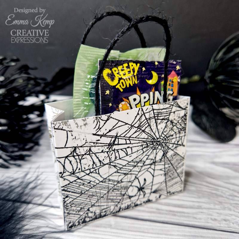Creative Expressions Web of Shadows 4 in x 6 in Pre Cut Rubber Stamp - Craftywaftyshop