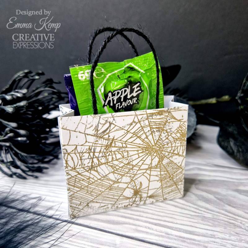 Creative Expressions Web of Shadows 4 in x 6 in Pre Cut Rubber Stamp - Craftywaftyshop