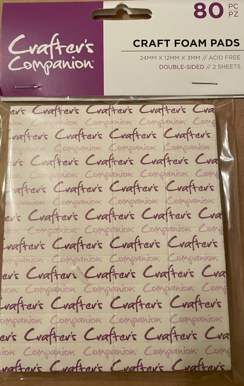 Double Sided Foam Pads 24mm x 12mm x 3mm by Crafters Companion - Craftywaftyshop