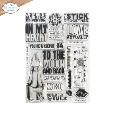 Elizabeth Craft Designs Let's Stick Together Stamp Set - Craftywaftyshop