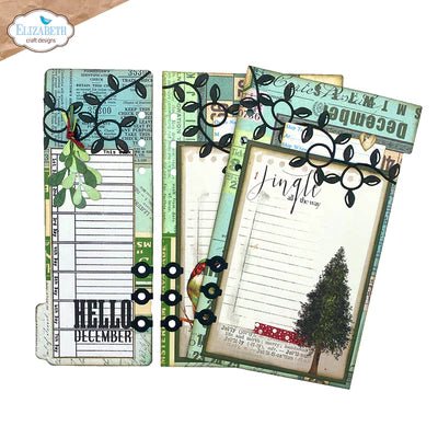 Elizabeth Craft Designs Planner Essentials 53 - Half Tab Page with Christmas Lights - Craftywaftyshop