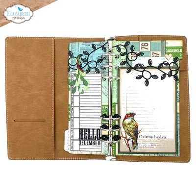 Elizabeth Craft Designs Planner Essentials 53 - Half Tab Page with Christmas Lights - Craftywaftyshop