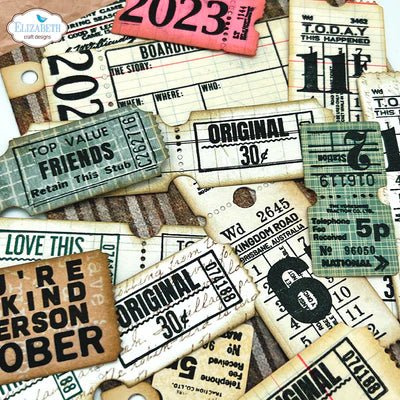 Elizabeth Craft Designs Planner Essentials 56 Tickets and Tabs - Craftywaftyshop
