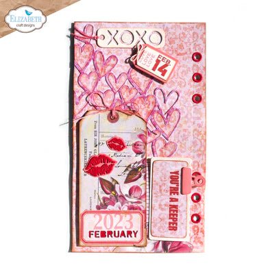Elizabeth Craft Designs Planner Essentials 57 Heart Overlay - Craftywaftyshop
