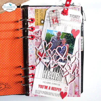 Elizabeth Craft Designs Planner Essentials 57 Heart Overlay - Craftywaftyshop
