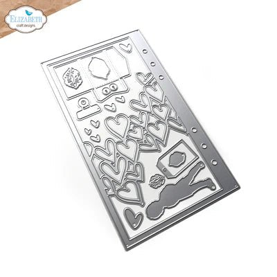 Elizabeth Craft Designs Planner Essentials 57 Heart Overlay - Craftywaftyshop