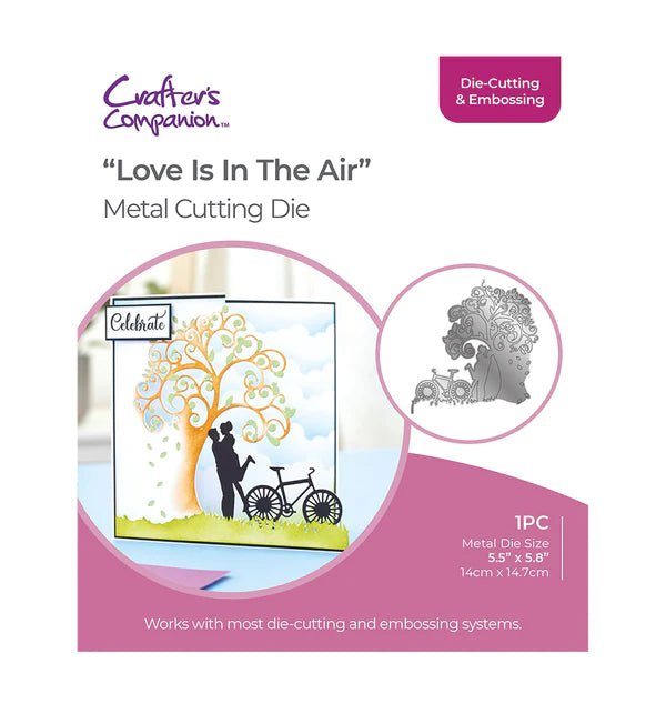 Gemini Everyday Half Create a Card Die Love is in the Air by Crafters Companion - Craftywaftyshop