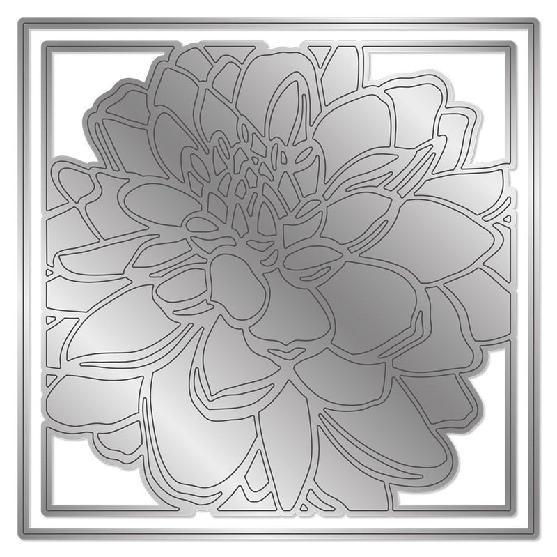 Gemini - Framed Floral Create A Card Die Dainty Dahlia - Craftywaftyshop