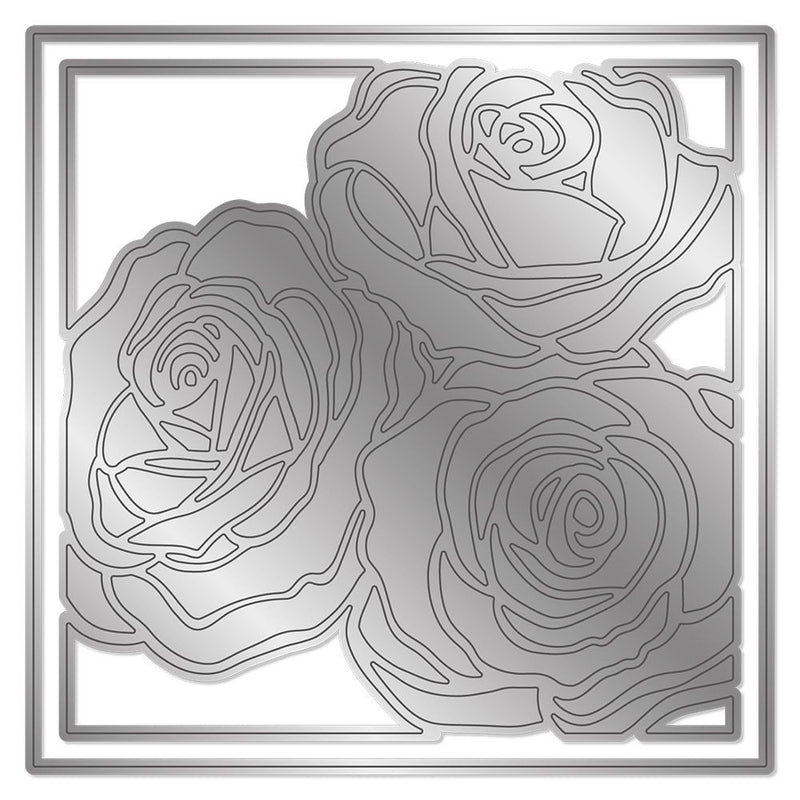 Gemini - Framed Floral Create A Card Die - Traditional Rose - Craftywaftyshop