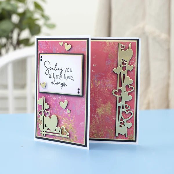 Gemini Scattered Corners & Borders Die Love Hearts by Crafters Companion - Craftywaftyshop