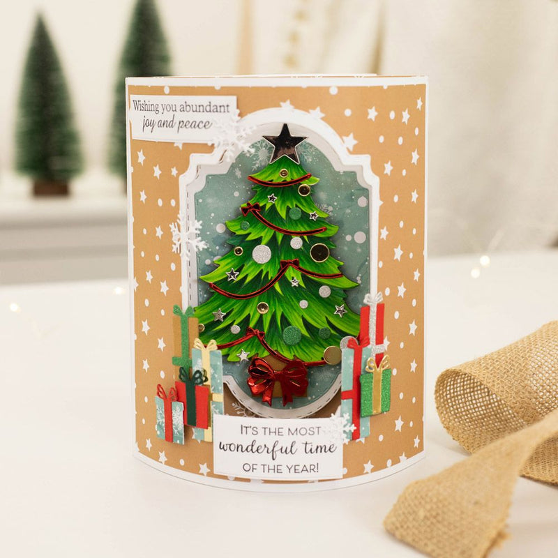 Gemini Shaped Card Base Stamp & Die - Christmas Cheer by Crafters Companion - Craftywaftyshop
