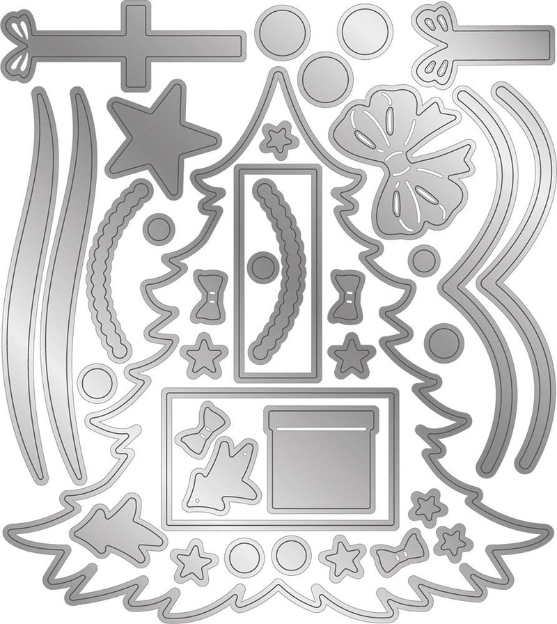 Gemini Shaped Card Base Stamp & Die - Christmas Cheer by Crafters Companion - Craftywaftyshop