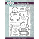 Gingerbread Bakes 6 in x 8 in Clear Stamp Set by Sam Poole - Craftywaftyshop