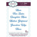 Jamie Rodgers Sentiments Collection Female Relations Craft Die by Creative Expressions - Craftywaftyshop