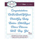 Jamie Rodgers Sentiments Collection New Baby Craft Die by Creative Expressions - Craftywaftyshop