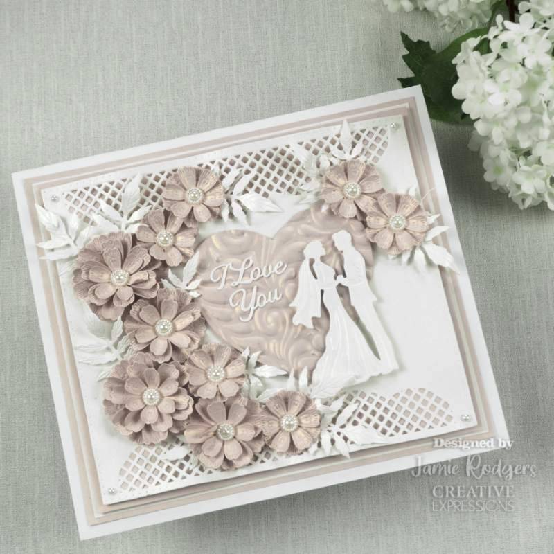 Jamie Rodgers Sentiments Collection Weddings Craft Die by Creative Expressions - Craftywaftyshop
