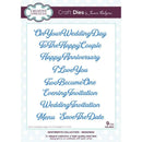 Jamie Rodgers Sentiments Collection Weddings Craft Die by Creative Expressions - Craftywaftyshop
