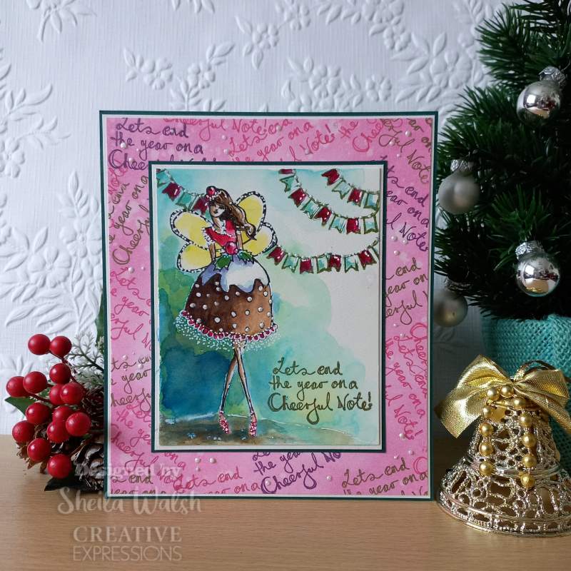 Jane Davenport Figgy Pudding Fairy 6 in x 4 in Clear Stamp Set - Craftywaftyshop