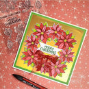 Jane’s Doodles Poinsettia 6 in x 8 in Clear Stamp Set by Creative Expressions - Craftywaftyshop