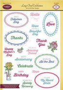 Justrite Large Oval Celebration Clear Stamp Set - Craftywaftyshop