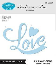 Justrite Love Sentiment Dies - Craftywaftyshop