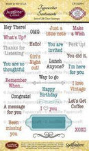 Justrite Typewriter Sentiments Stamps Set - Craftywaftyshop