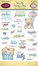Justrite We Are Having a Baby Clear Stamp Set - Craftywaftyshop