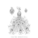 Katkin Krafts Picturesque Peacock 6 in x 8 in Clear Stamp Set - Craftywaftyshop