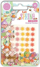 Let Spring Begin Adhesive Enamel Flowers by Craft Consortium - Craftywaftyshop