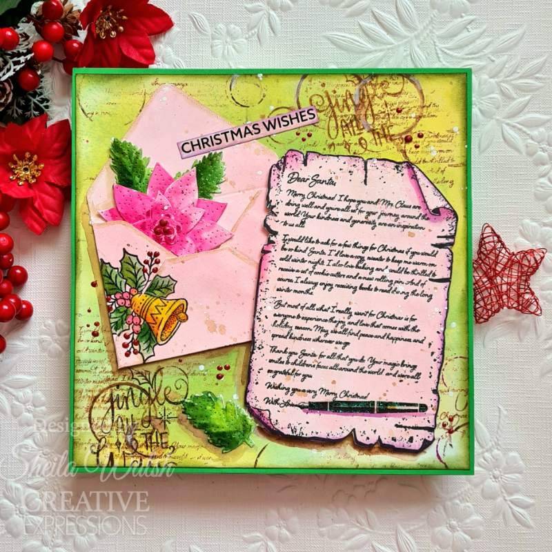 Letter to Santa 4 in x 6 in Pre Cut Rubber Stamp by Creative Expressions - Craftywaftyshop