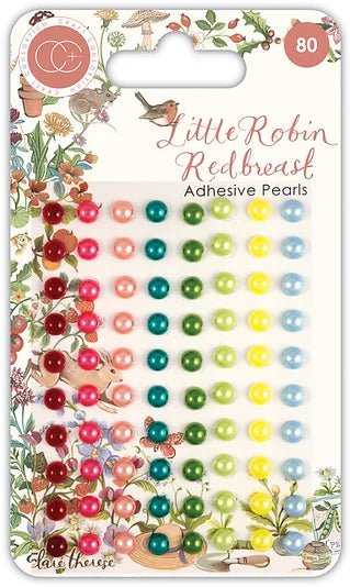 Little Robin Redbreast Adhesive Pearls by Craft Consortium - Craftywaftyshop
