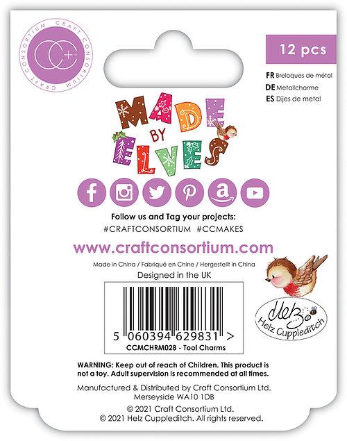 Made by Elves Tools Metal Charms by Craft Consortium - Craftywaftyshop