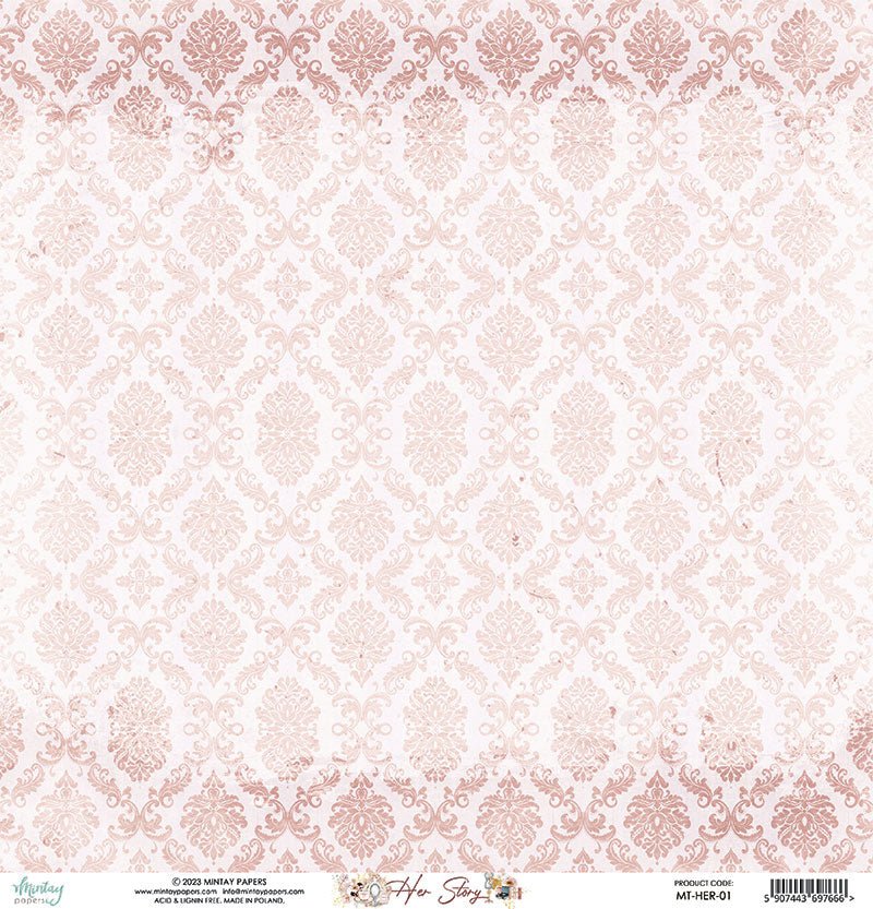 Mintay Her Story 12 x 12 Paper Set - Craftywaftyshop