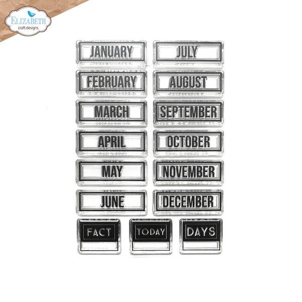 Months Stamp Set by Elizabeth Craft Designs - Craftywaftyshop