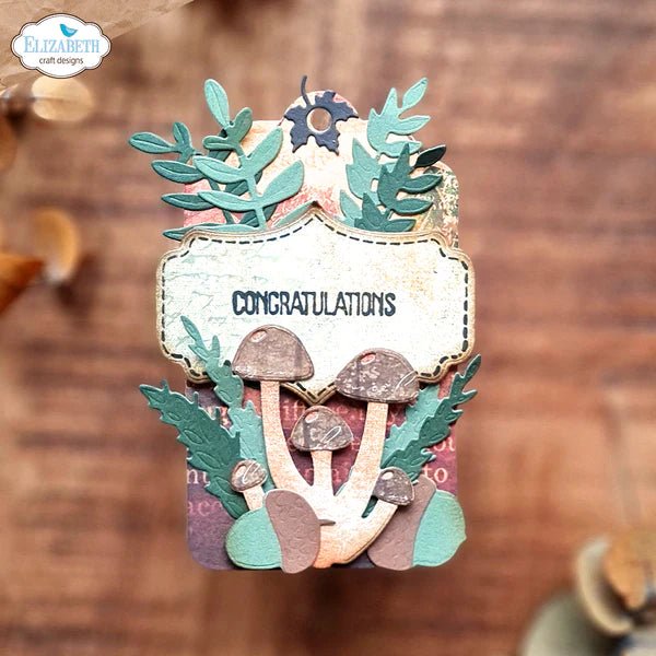 Mushrooms & Ferns Die Set by Elizabeth Craft Designs - Craftywaftyshop