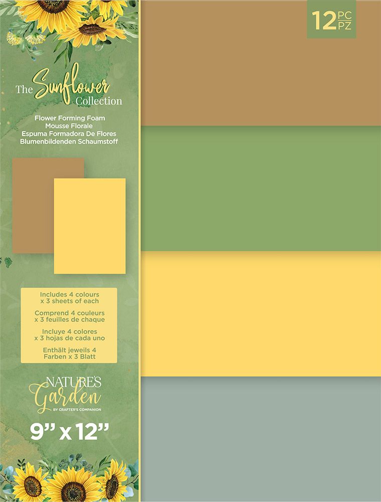 Nature's Garden - Sunflower Collection - 9"x12" Flower Forming Foam Pack - Craftywaftyshop