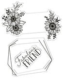 Nature's Garden - Sunflower Collection - Stamp and Die - Fabulous Frame - Craftywaftyshop